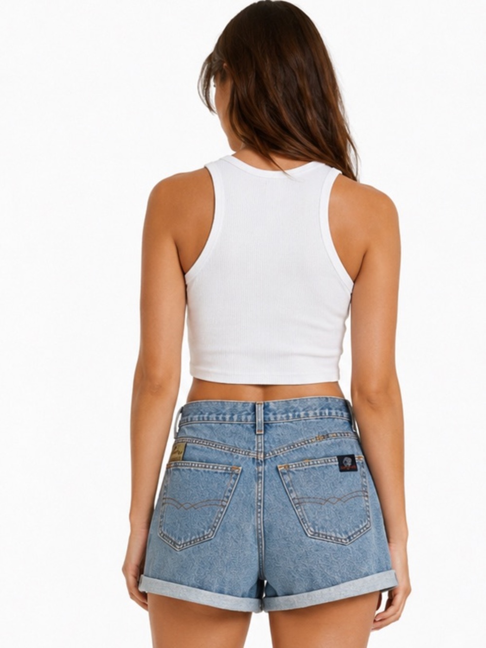 Vintage Manager by Mocasino Denim Shorts Light Wash High Rise 90s Size 28